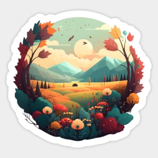 Majestic Mountains in the Morning Light Sticker
